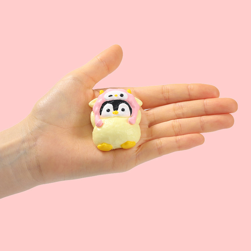 Cute Little Light Pink Head Penguin Taba Squishy