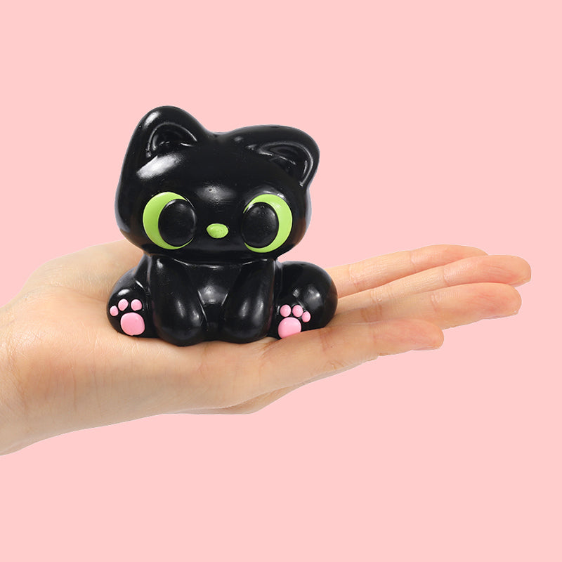 77g 3D Black Elf Kitty Taba Squishy