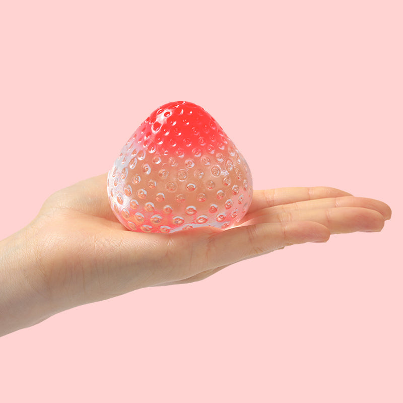 130g Red-Topped Transparent Strawberry Taba Squishy