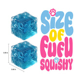 FUFUSQUISHY Crystal Blue Jumbo Cheese Squishy Original Sensory