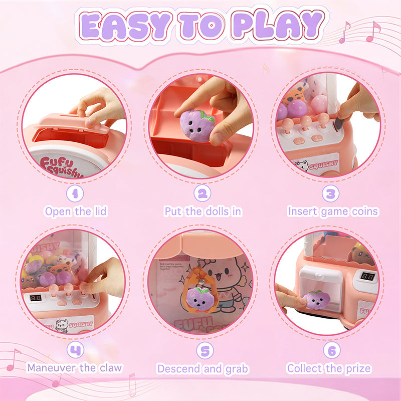 FUFUSQUISHY Claw Machine For Kids Squishy Vending Machine
