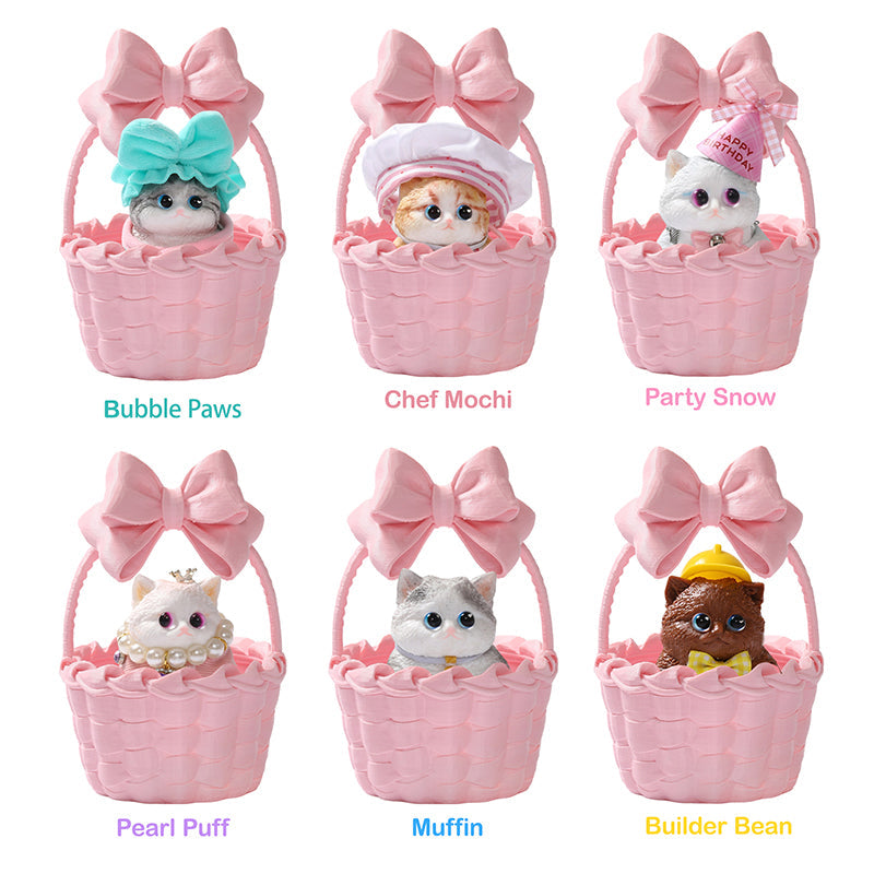 FUFUSQUISHY Cat Series Blind Box, FUFU SQUISHY Handmade Kawaii Cat Squishy Toys, Soft Sensory Fidget Toys, Cute Collectible Stress Relief Toys for Kids, Party Favors & Birthday Gifts