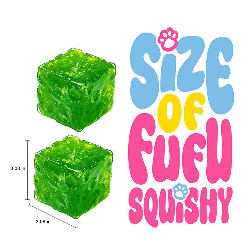 FUFUSQUISHY Jumbo Cheese Squishy Fidget Toy Stress Ball