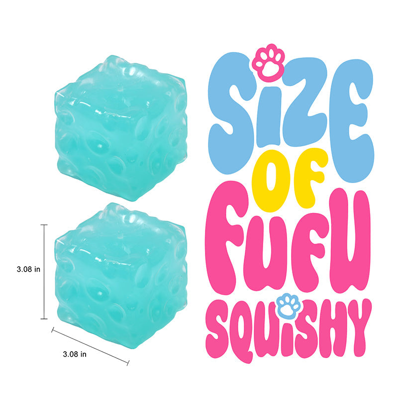 FUFUSQUISHY Crystal Ocean Jumbo Cheese Squishy  Original Sensory