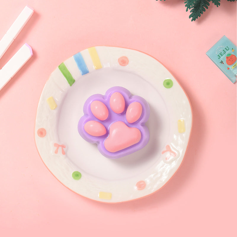 Purple Pink Cat Paw Taba Squishy
