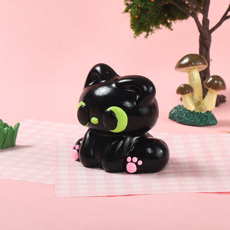 77g 3D Black Elf Kitty Taba Squishy