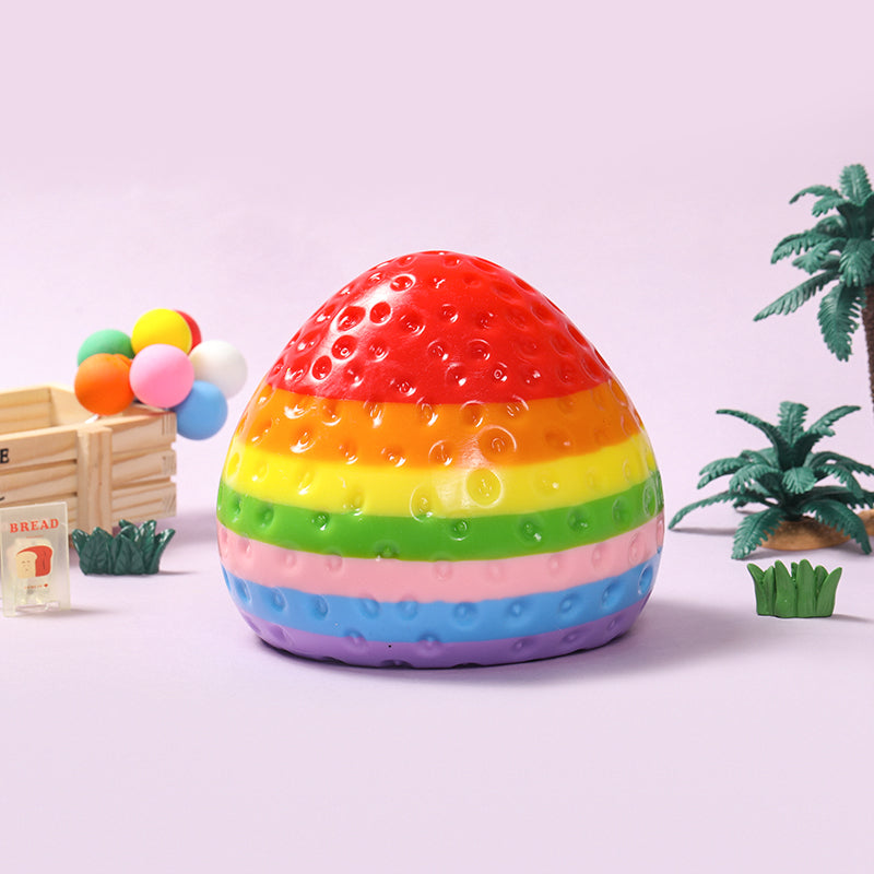 2100g Giant Rainbow Strawberry Taba Squishy