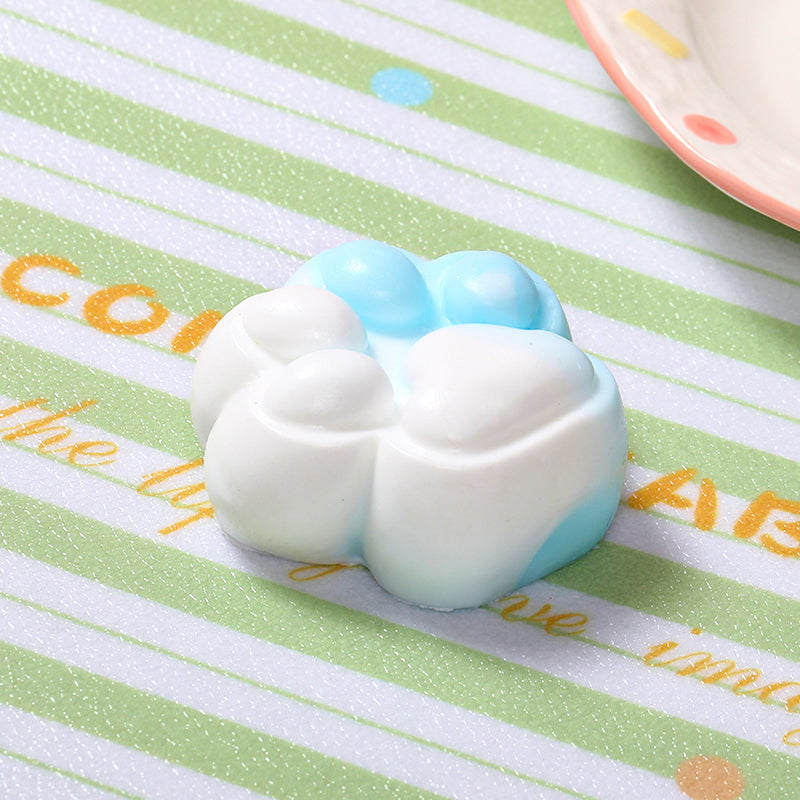 White&Blue Pastel Two-Tone Cat Paw Taba Squishy