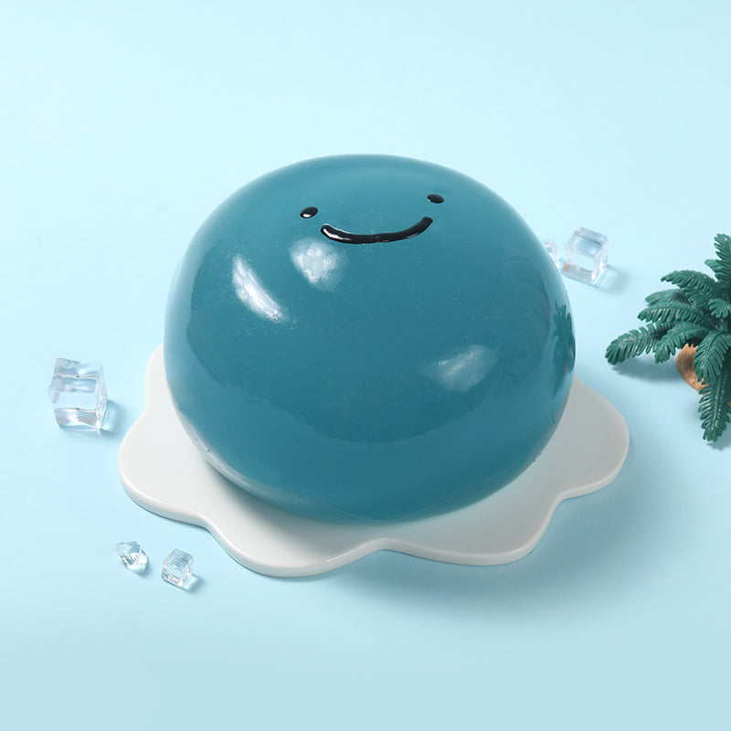 1600g Crystal Teal Smile Ball Taba Squishy