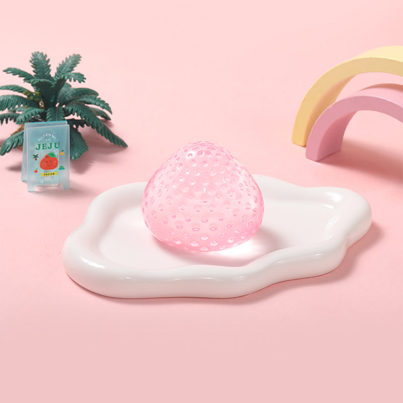 130g Crystal Pink Strawberry Taba Squishy