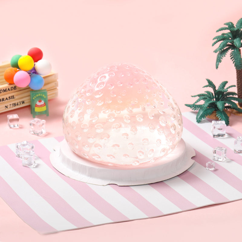 2100g Crystal Strawberry with Pink Top Taba Squishy