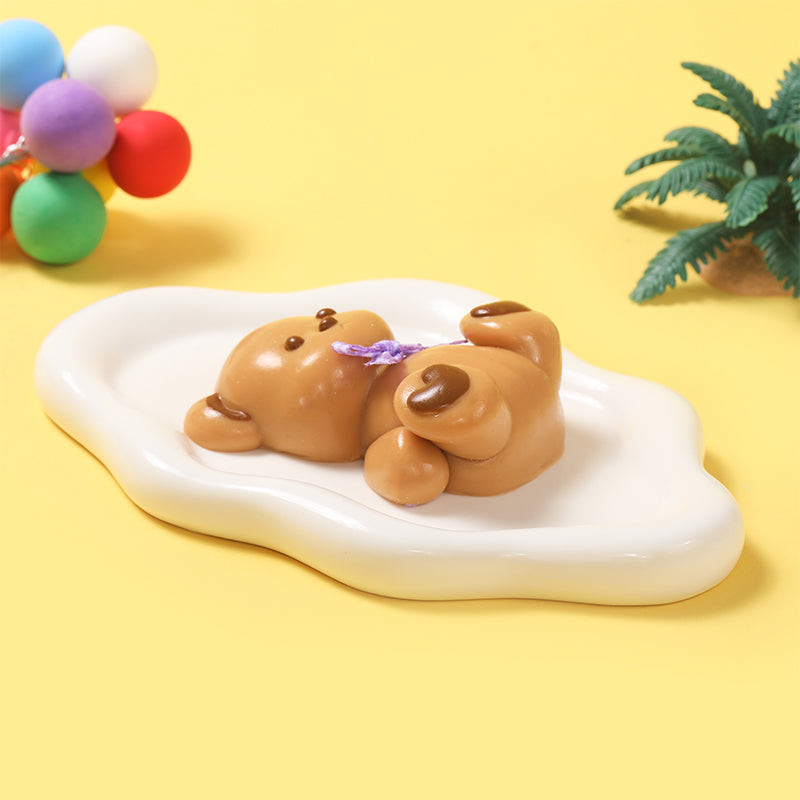 Little Brown Heart Bear Taba Squishy