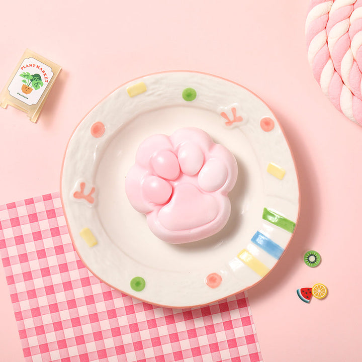Strawberry Milkshake Paw Taba Squishy