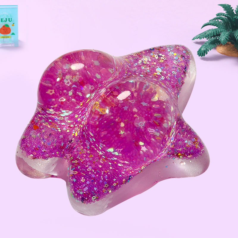 2100g Sparkling Purple Patrick Star Taba Squishy