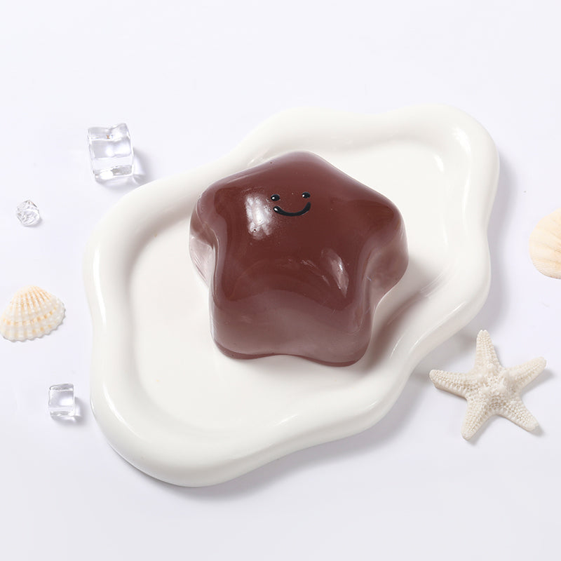 180g Crystal Chocolate Transparent Smiley Star Taba Squishy