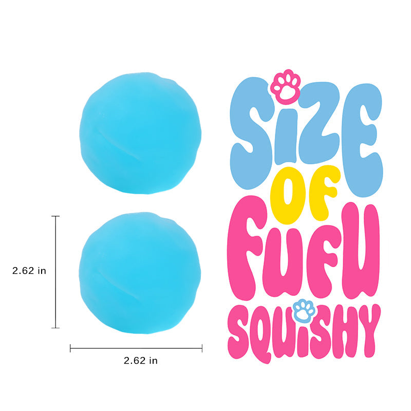 FUFUSQUISHY Frosted Blue Stress Ball