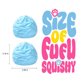 FUFUSQUISHY Blue Cream Roll Squishy Fidget Toy Stress Ball