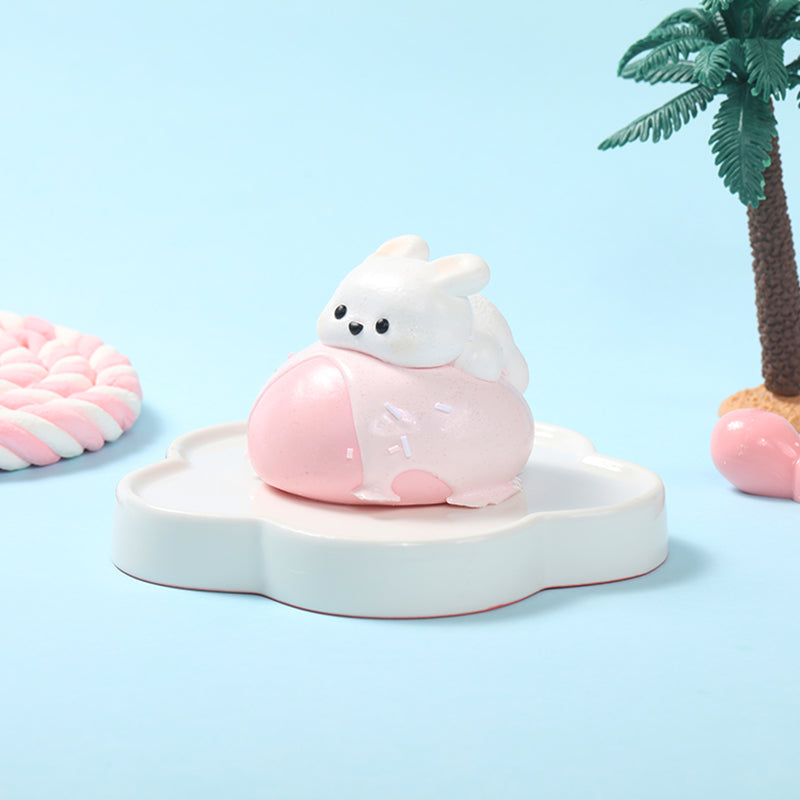 Pink Bunny Puff Taba Squishy