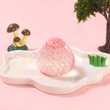 130g Crystal Strawberry with Starry Red Sparkle Taba Squishy
