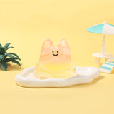 250g Crystal Yellow Pink Smile Face Bunny Taba Squishy