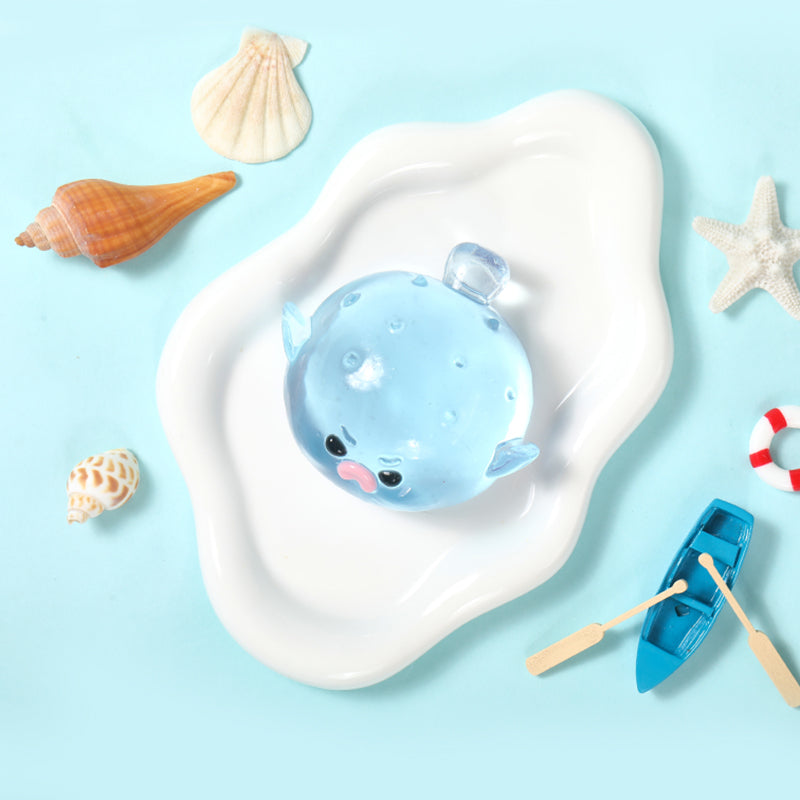 120g Crystal Blue Pufferfish Taba Squishy