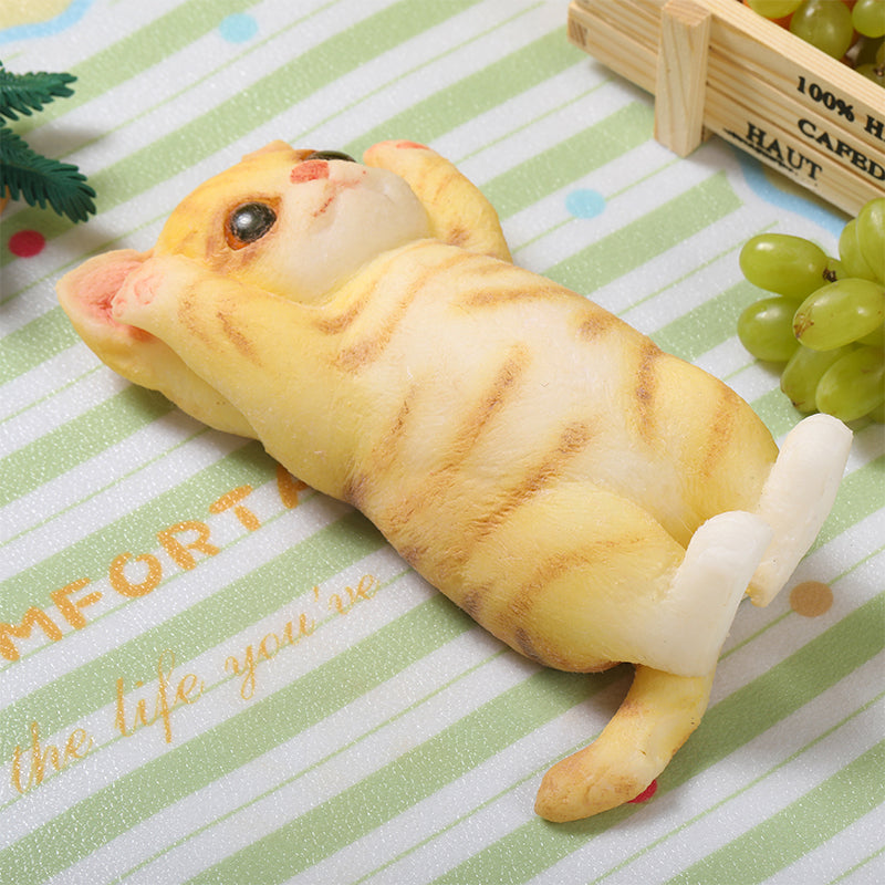 Yellow Stripes Cheer Kitty Taba Squishy