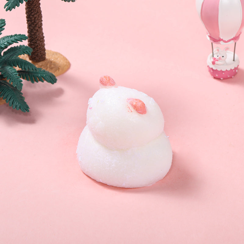 White Pink Fat Cat Squishy