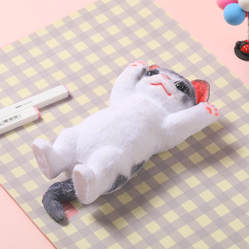 Gray Cheer Kitty Taba Squishy