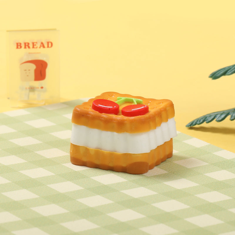 Square Cherry Cookies Taba Squishy