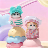 FUFUSQUISHY Cat Series Blind Box, FUFU SQUISHY Handmade Kawaii Cat Squishy Toys, Soft Sensory Fidget Toys, Cute Collectible Stress Relief Toys for Kids, Party Favors & Birthday Gifts