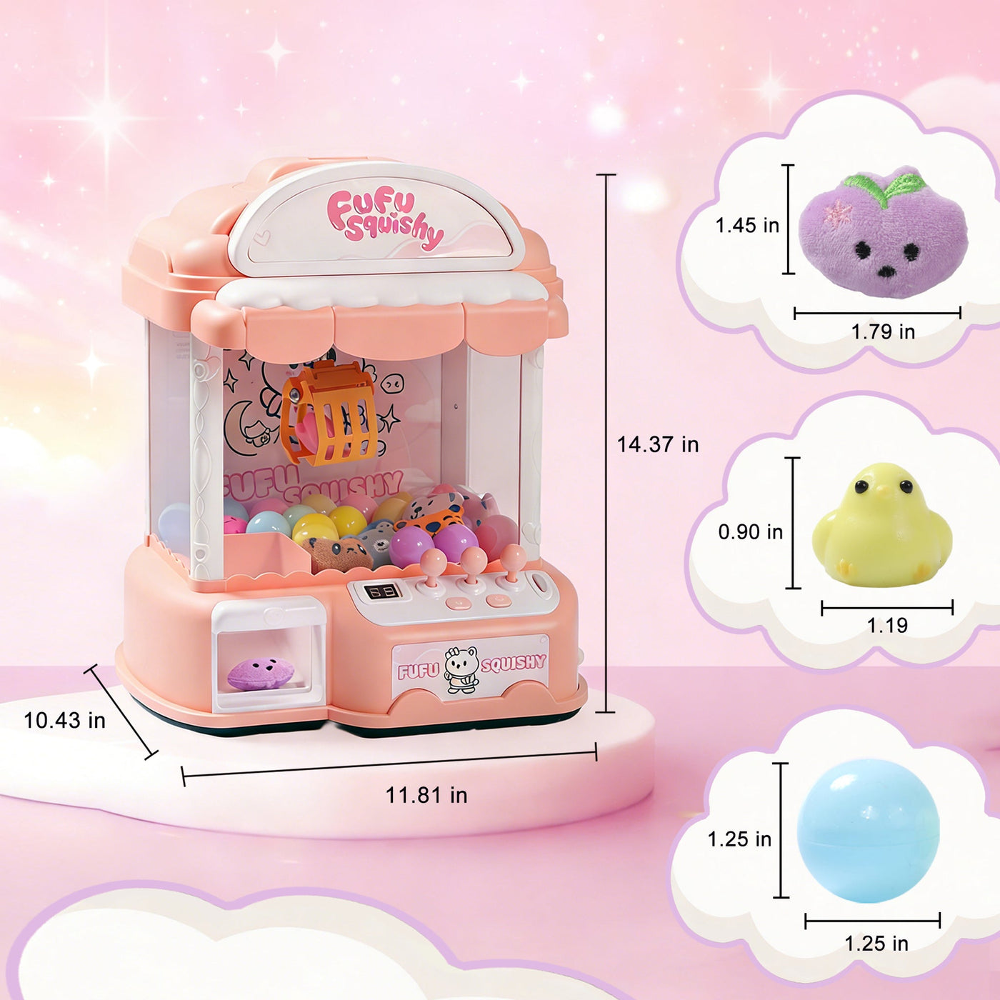 FUFUSQUISHY Claw Machine For Kids Squishy Vending Machine