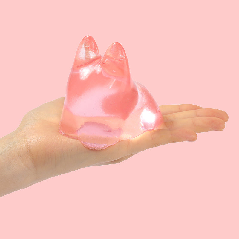 250g Crystal Pink Faceless Bunny Taba Squishy