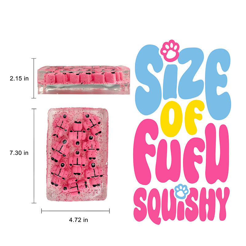 1300g Crystal Cube with Mini Squid Noob Taba Squishy