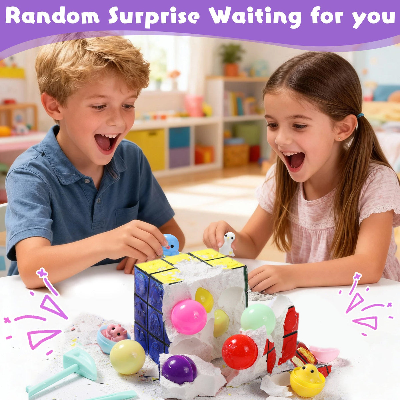 FUFUSQUISHY Magic Cube Surprise Dig Kit