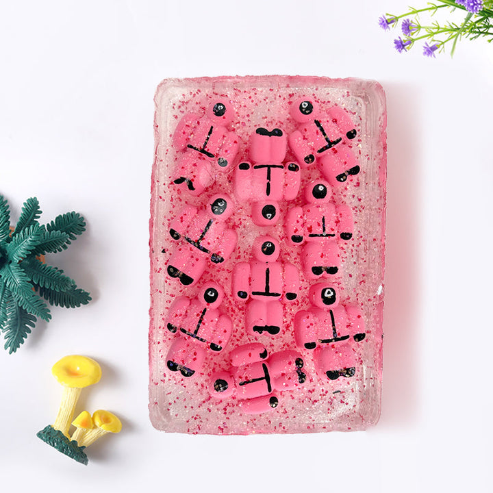 1300g Crystal Cube with Mini Squid Noob Taba Squishy