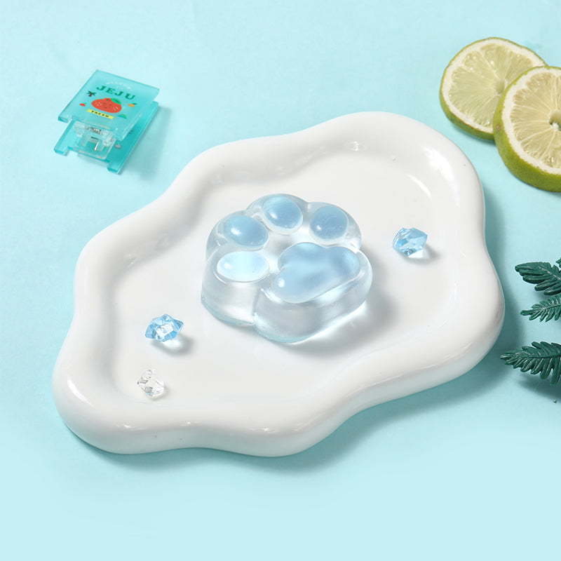 Transparent Blue Cat Paw Taba Squishy