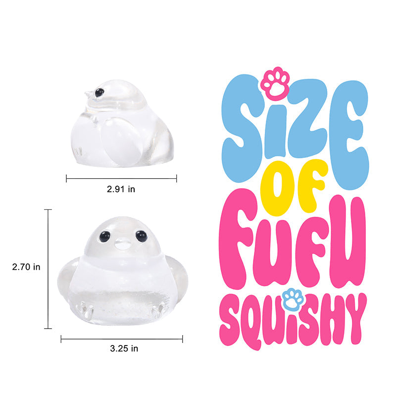 200g Crystal-clear Cute Chicken Taba Squishy