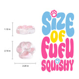 Transparent Purely Pink Cat Paw Taba Squishy