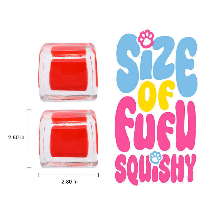 Crystal Red Ice Cube Taba Squishy