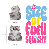 800g Giant Gray Stripes Cat Taba Squishy