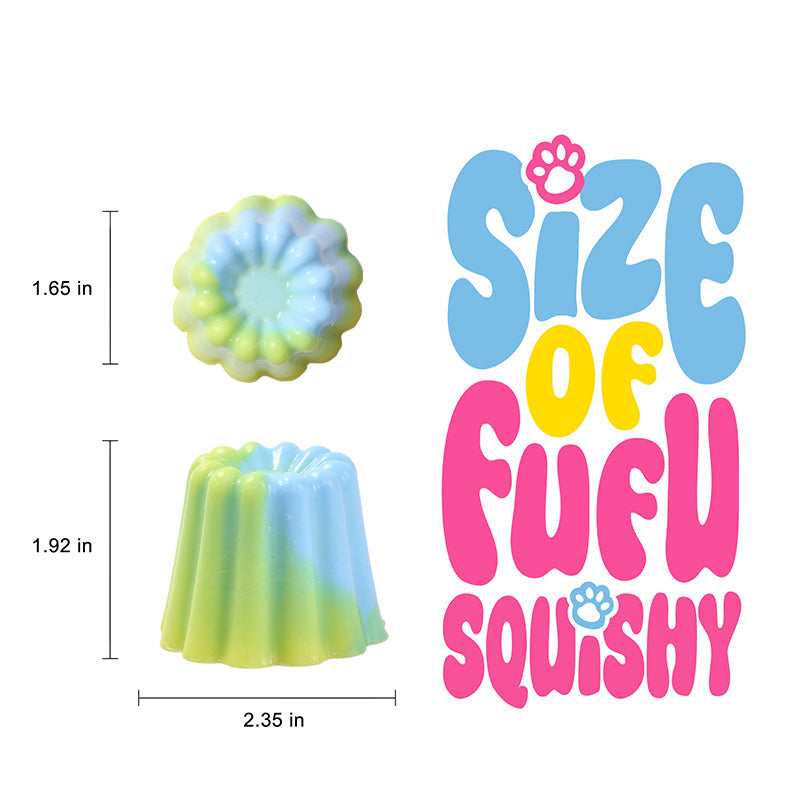 Blue and Yellow Kneading Pudding Taba Squishy