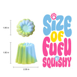 Blue and Yellow Kneading Pudding Taba Squishy