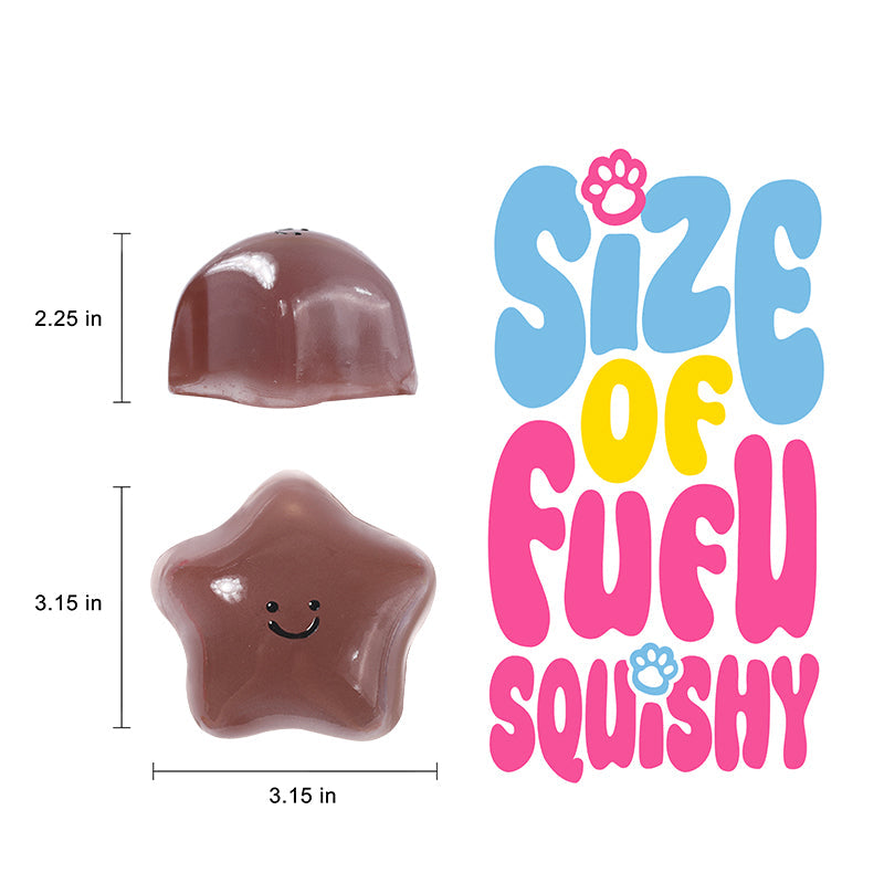 180g Crystal Chocolate Transparent Smiley Star Taba Squishy