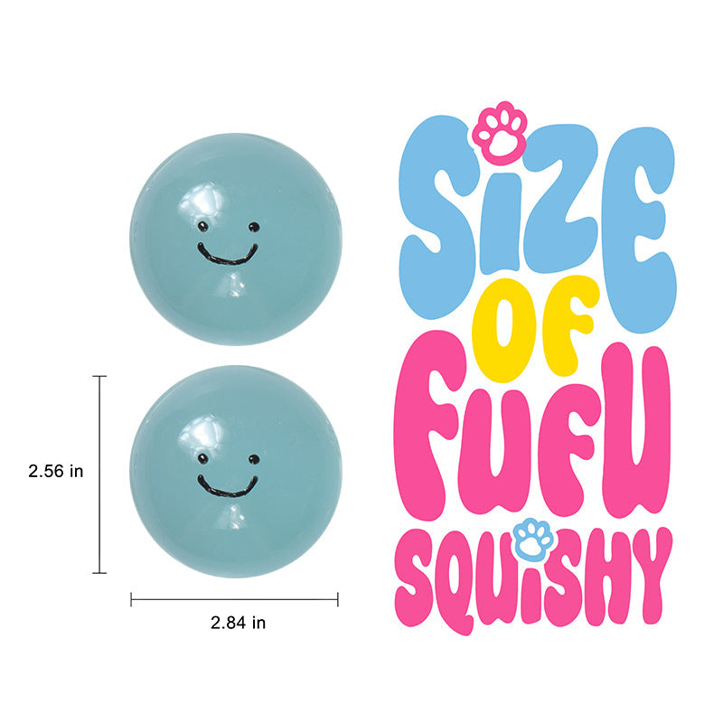 100g Crystal Teal Smile Ball Taba Squishy