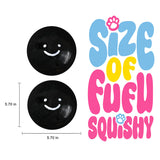 1600g Crystal Black Sparkling Smile Ball Squishy