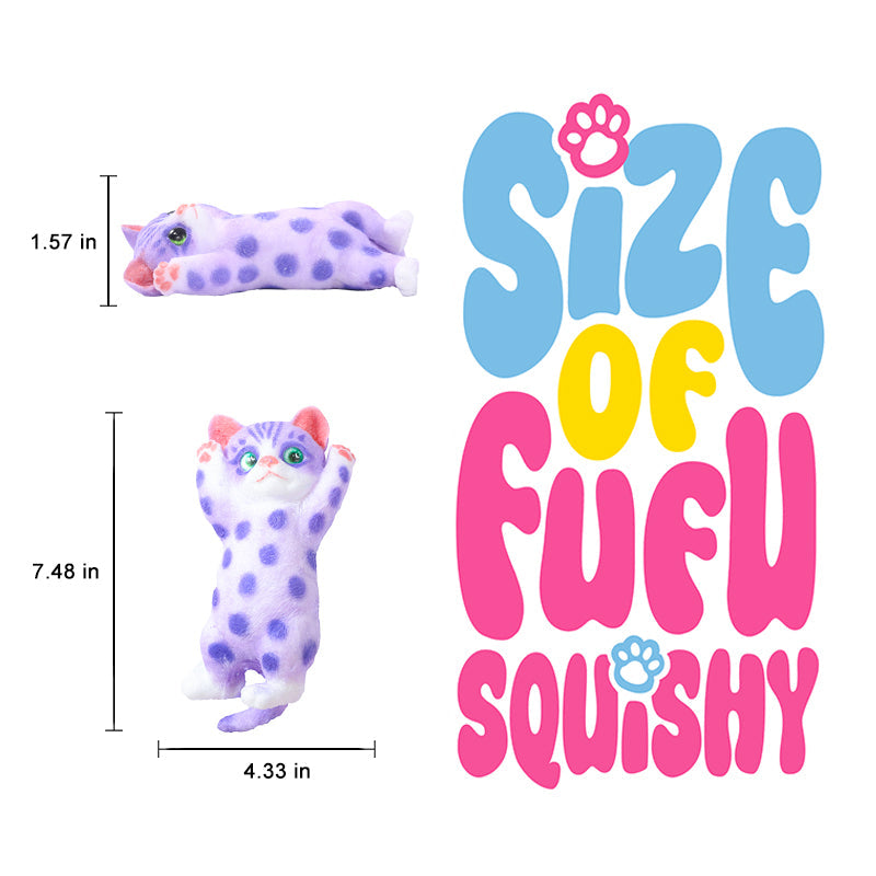 Lavender Spots Cheer Kitty Taba Squishy