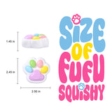 80g White Base Purple with Rainbow Cat Paw Taba Squishy