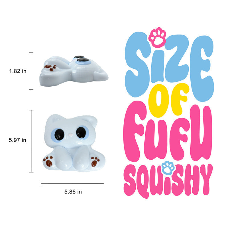 800g White Elf Kitty Taba Squishy