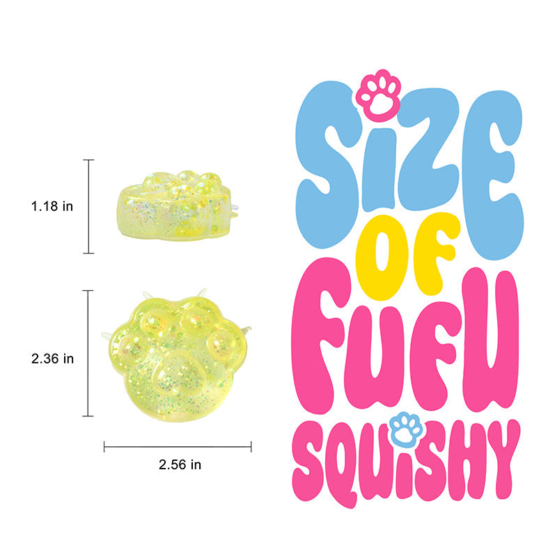 Yellow Slow Rising Cat Paw Squishy