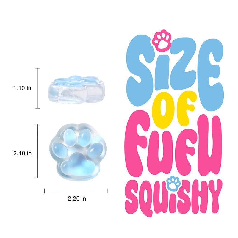 Transparent Blue Cat Paw Taba Squishy